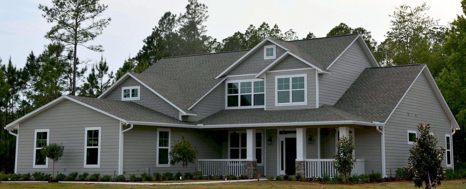 Finished custom home exterior